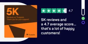 5K Reviews and a 4.7 average score
