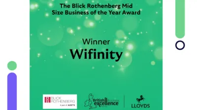 Wifinity winner logo Blink Rothenberg Mid-Market Business of the Year.